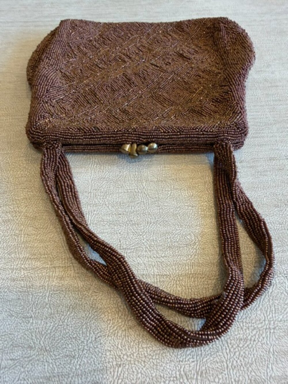 Vintage Walborg Copper Beaded Evening Bag - Picture 4 of 7